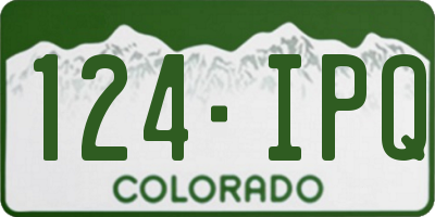 CO license plate 124IPQ