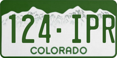 CO license plate 124IPR