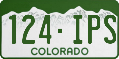 CO license plate 124IPS