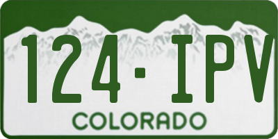 CO license plate 124IPV