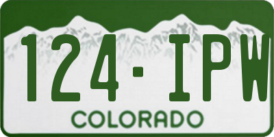 CO license plate 124IPW