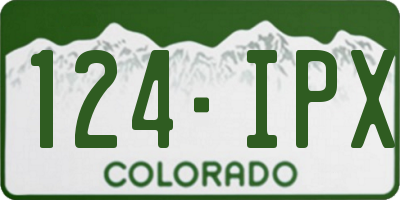 CO license plate 124IPX