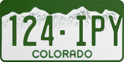 CO license plate 124IPY