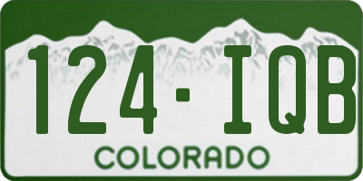 CO license plate 124IQB