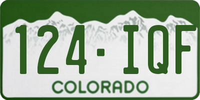 CO license plate 124IQF