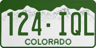 CO license plate 124IQL