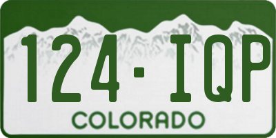 CO license plate 124IQP