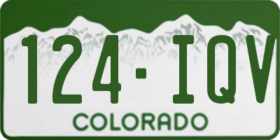 CO license plate 124IQV