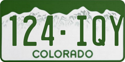 CO license plate 124IQY