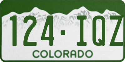 CO license plate 124IQZ