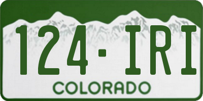 CO license plate 124IRI