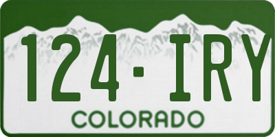 CO license plate 124IRY