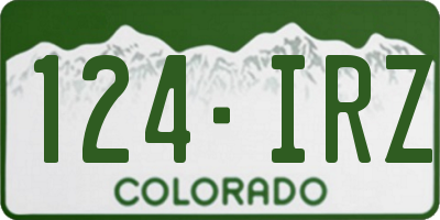 CO license plate 124IRZ