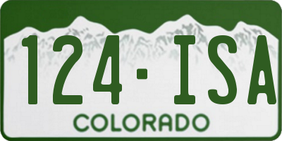 CO license plate 124ISA