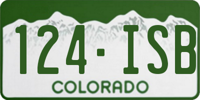 CO license plate 124ISB