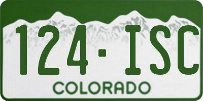 CO license plate 124ISC