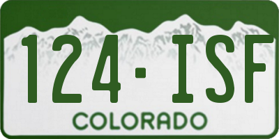 CO license plate 124ISF