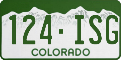 CO license plate 124ISG