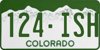 CO license plate 124ISH