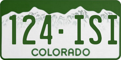 CO license plate 124ISI