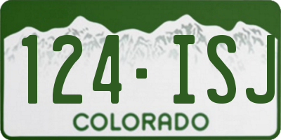 CO license plate 124ISJ