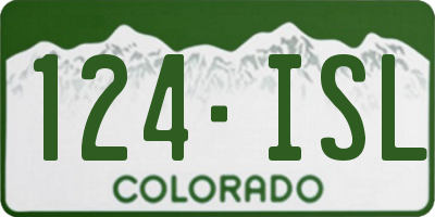 CO license plate 124ISL