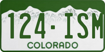 CO license plate 124ISM
