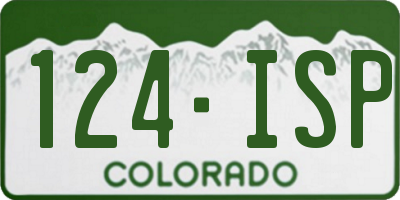 CO license plate 124ISP
