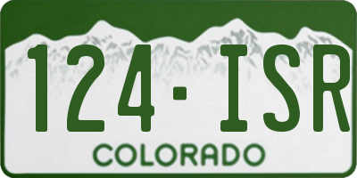 CO license plate 124ISR