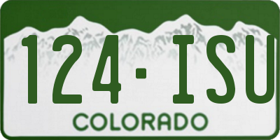 CO license plate 124ISU