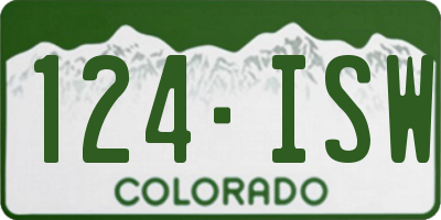 CO license plate 124ISW