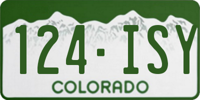 CO license plate 124ISY