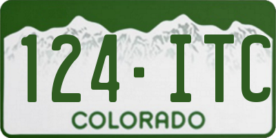 CO license plate 124ITC