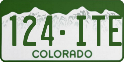 CO license plate 124ITE