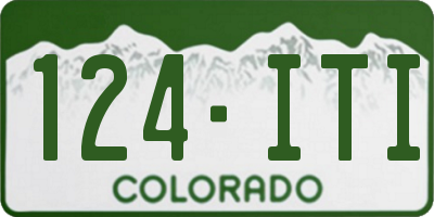 CO license plate 124ITI