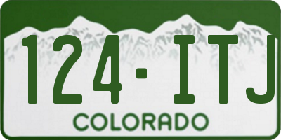 CO license plate 124ITJ