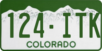CO license plate 124ITK