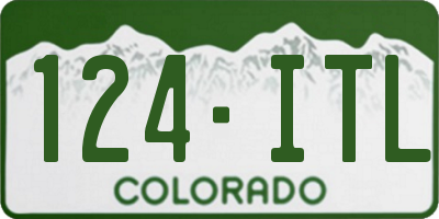 CO license plate 124ITL
