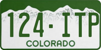 CO license plate 124ITP