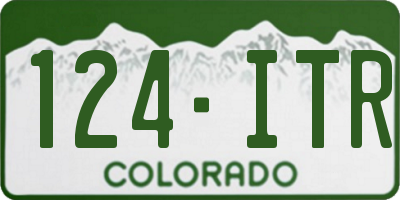 CO license plate 124ITR