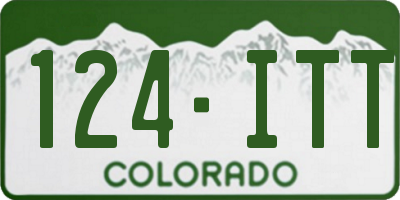 CO license plate 124ITT