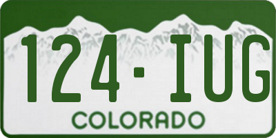 CO license plate 124IUG