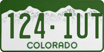 CO license plate 124IUT