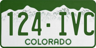 CO license plate 124IVC