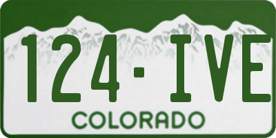 CO license plate 124IVE