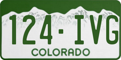 CO license plate 124IVG