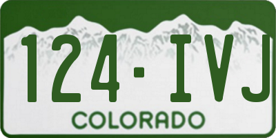 CO license plate 124IVJ