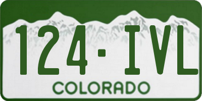 CO license plate 124IVL