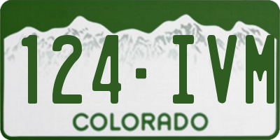 CO license plate 124IVM