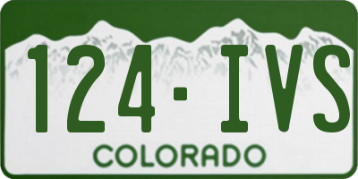 CO license plate 124IVS